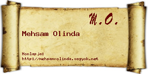 Mehsam Olinda névjegykártya